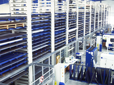 MAGAZZINO AUTOMATICO LAMIERE STOPA COMPACT CARATTERISTICHE: Altezza 6000 mm, Dimensioni ripiano 1525×3050, Portata 3000 Kg ogni ripiano, nr. 311 ripiani in totale, portata complessiva 933 ton.
